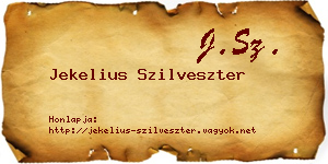 Jekelius Szilveszter névjegykártya